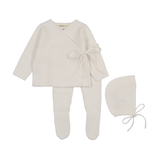 Mema Knit Bris Set + Bonnet