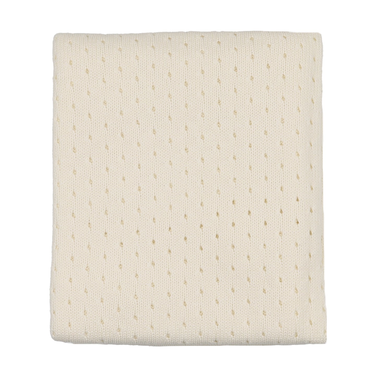 Mema Knit Pointelle Knit Blanket