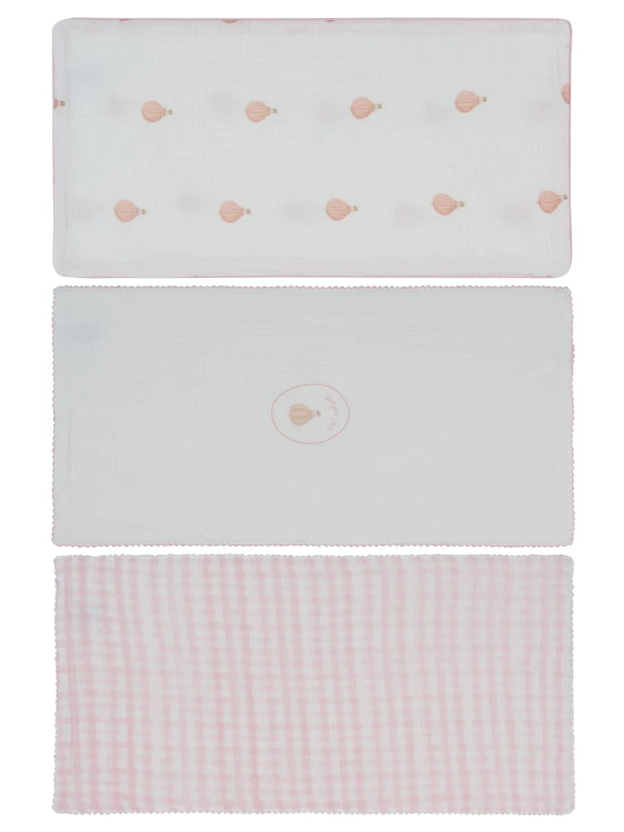 Kipp Ciel Enfant Burp Cloth Set of 3 - Pink