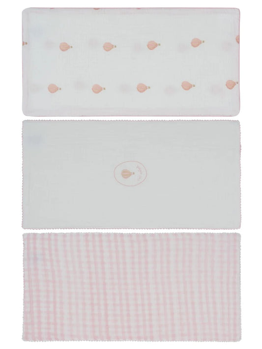Kipp Ciel Enfant Burp Cloth Set of 3 - Pink