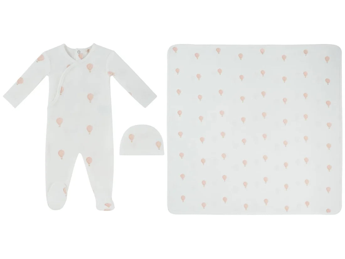 Kipp Ciel Enfant Wrap Footie & Hat Set - Pink