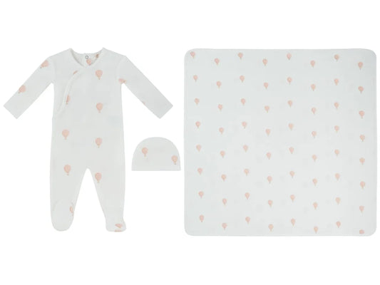 Kipp Ciel Enfant Wrap Footie & Hat Set - Pink