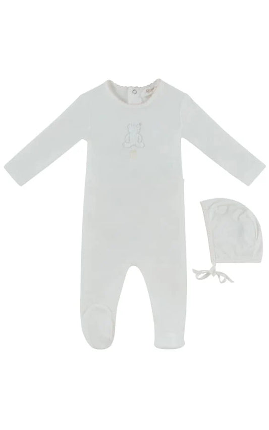 Kipp Fur Ever Yours Footie & Hat Set - Pink