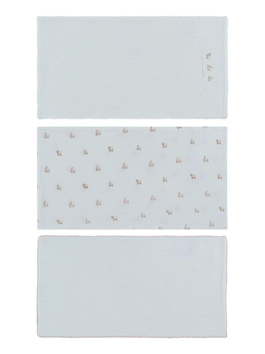 Kipp Petits Amis Burp Cloth Set of 3 - Pink