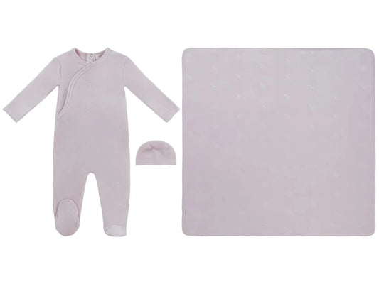 Kipp Whinny Wrap Footie, Hat & Blanket Set - Pink