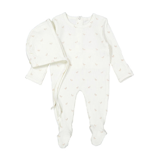 Ladida Pink Duckling Romper + Bonnet