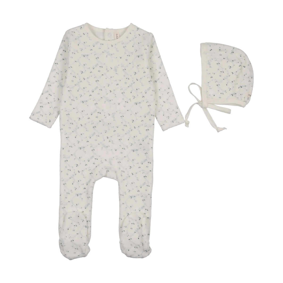 Lilette Branch Velour Footie Set