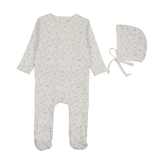 Lilette Branch Velour Footie Set