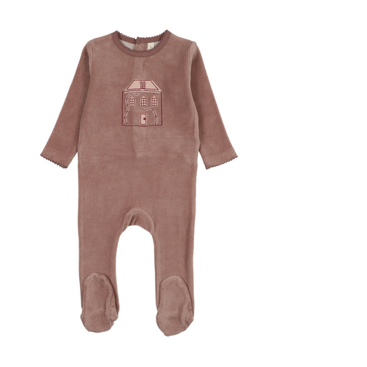 Lilette Stitched Graphic Velour Footie
