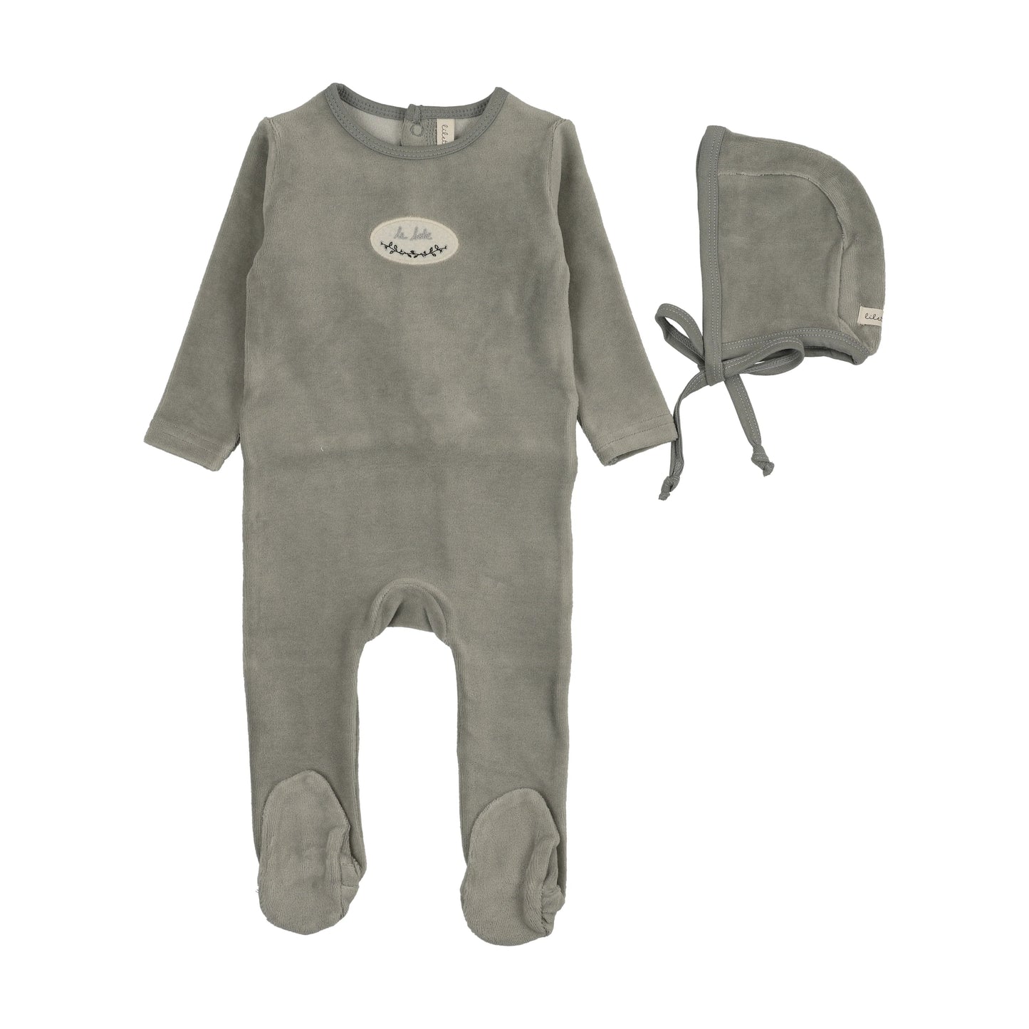 Lilette Velour Patch Footies Set