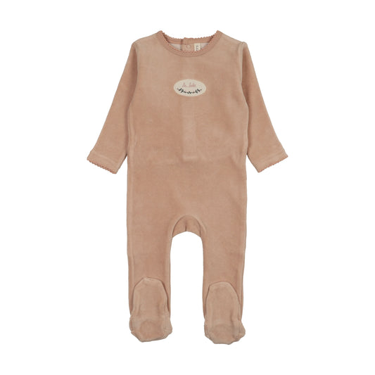 Lilette Velour Patch Footie
