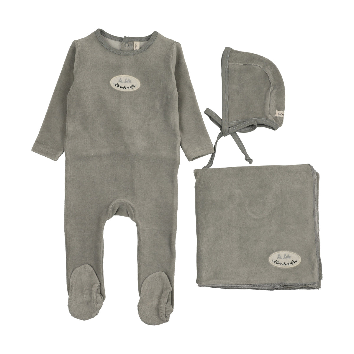 Lilette Velour Patch Layette Set