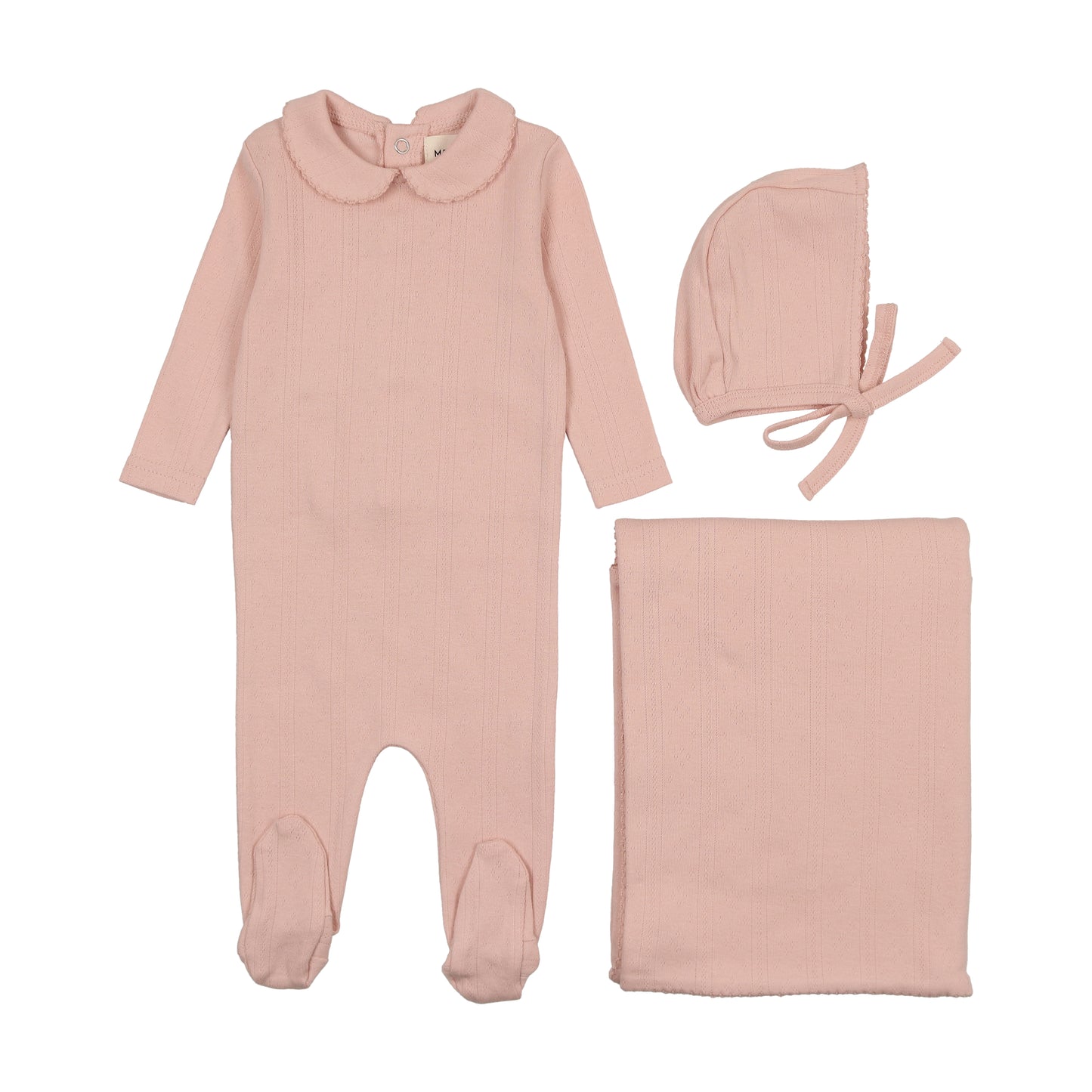 Mema Knits Pointelle Three Piece Set