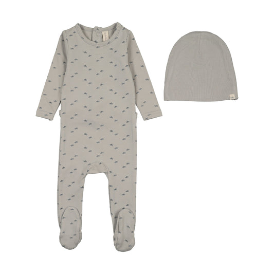 Lilette Paper Boat Footie Set