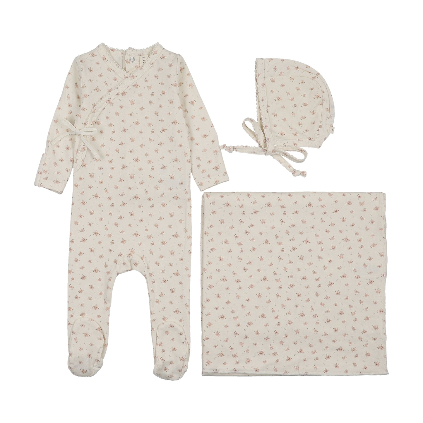 Lilette Printed Wrapover Layette Set