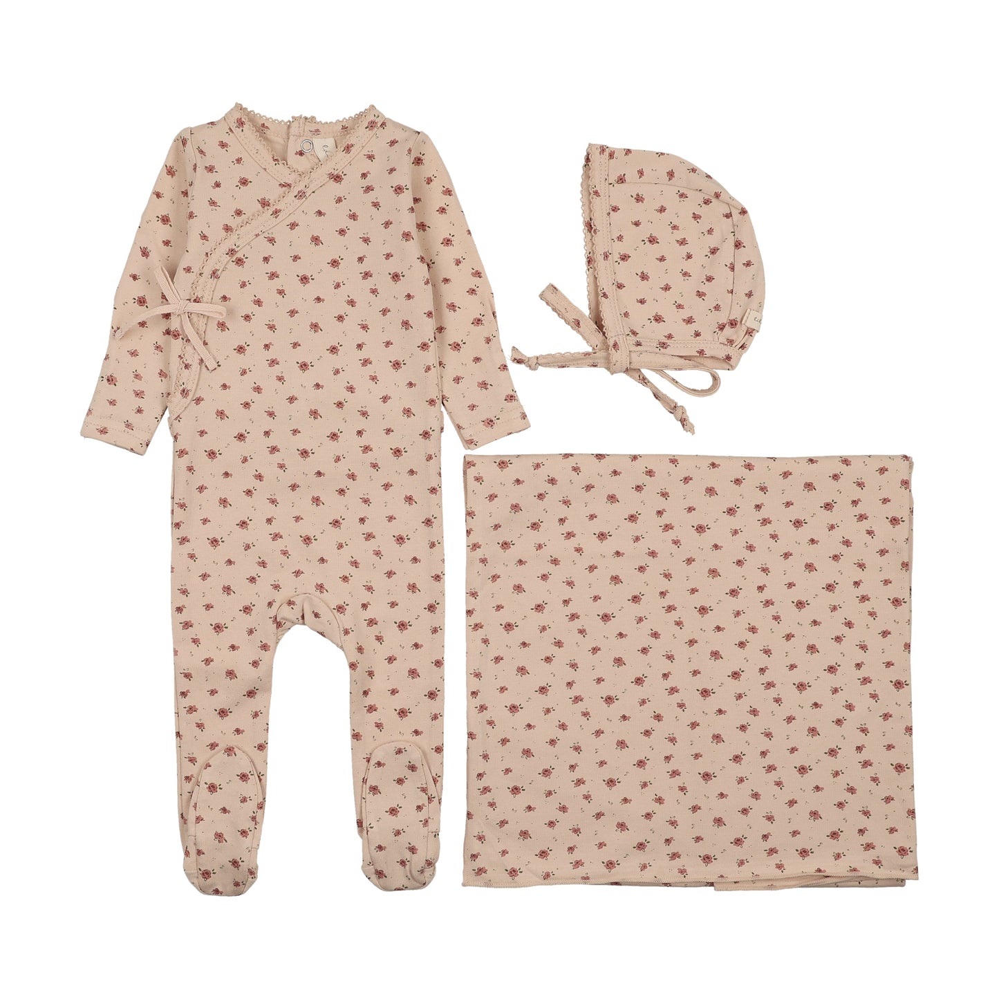 Lilette Printed Wrapover Layette Set