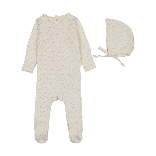 Lilette Printed Wrapover Footie Set