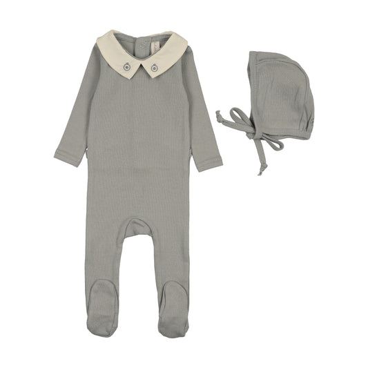 Lilette Sweetheart Collar Footie Set