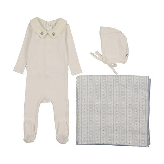 Lilette Sweetheart Collar Layette Set