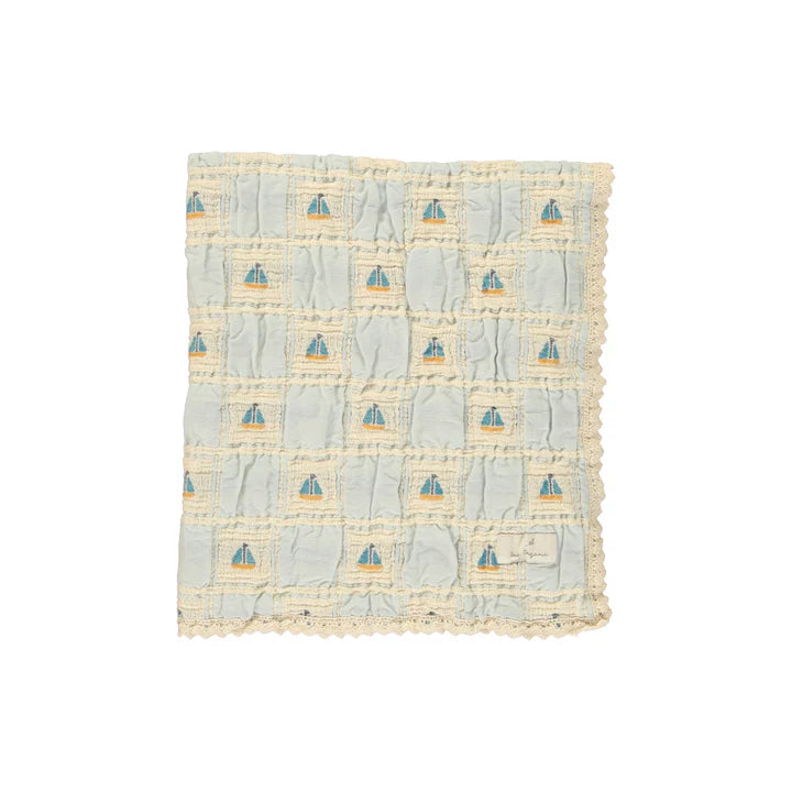Bebe Organic Sailor Boat Patchwork Blanket
