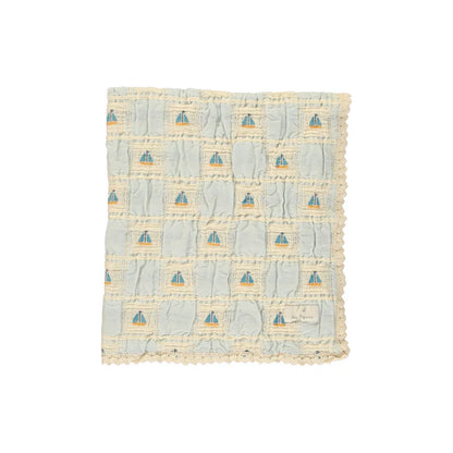 Bebe Organic Sailor Boat Patchwork Blanket