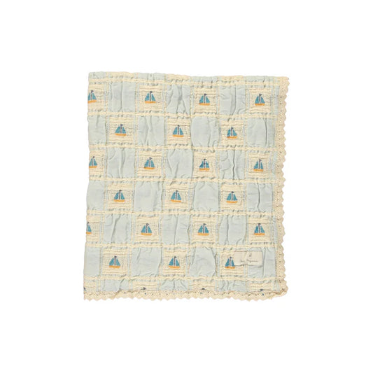 Bebe Organic Sailor Boat Patchwork Blanket
