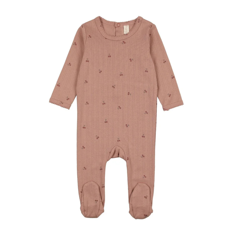 Bonjoy Printed Pointelle Footie