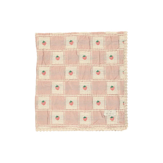 Bebe Organic Strawberry Patchwork Blanket