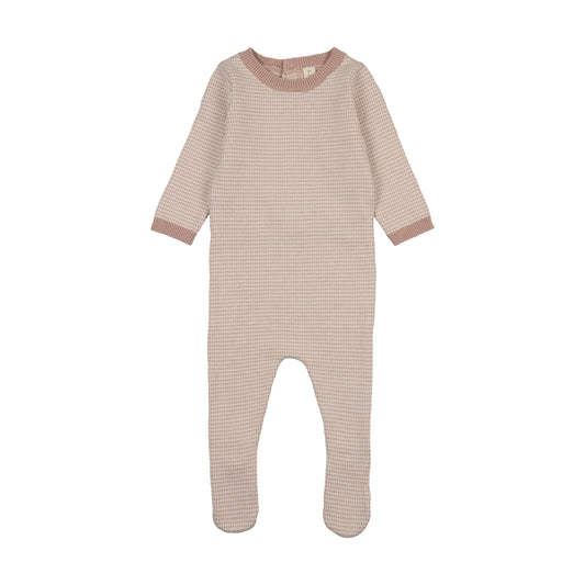 Lilette Two Tone Knit Footie
