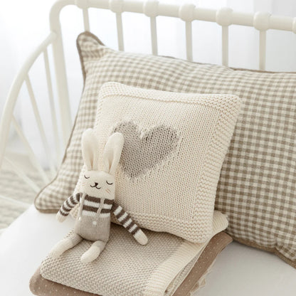 Domani Home Mini Toss Grey Heart Cusion