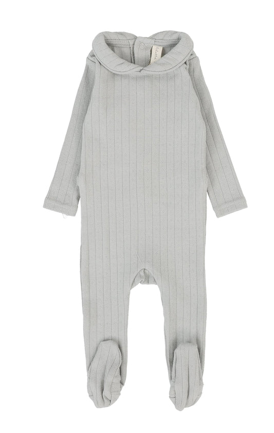 Lilette Fine Pointelle Collar Footie