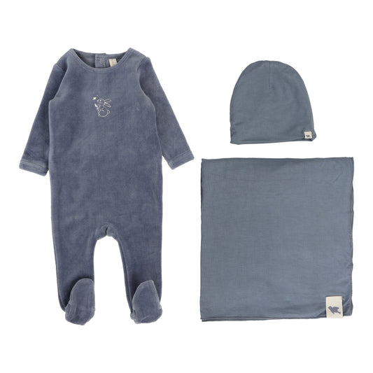Lilette Velour Forest Graphic Footie Set