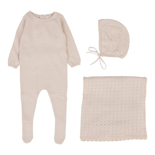 Lilette Dotty Knit Layette Set