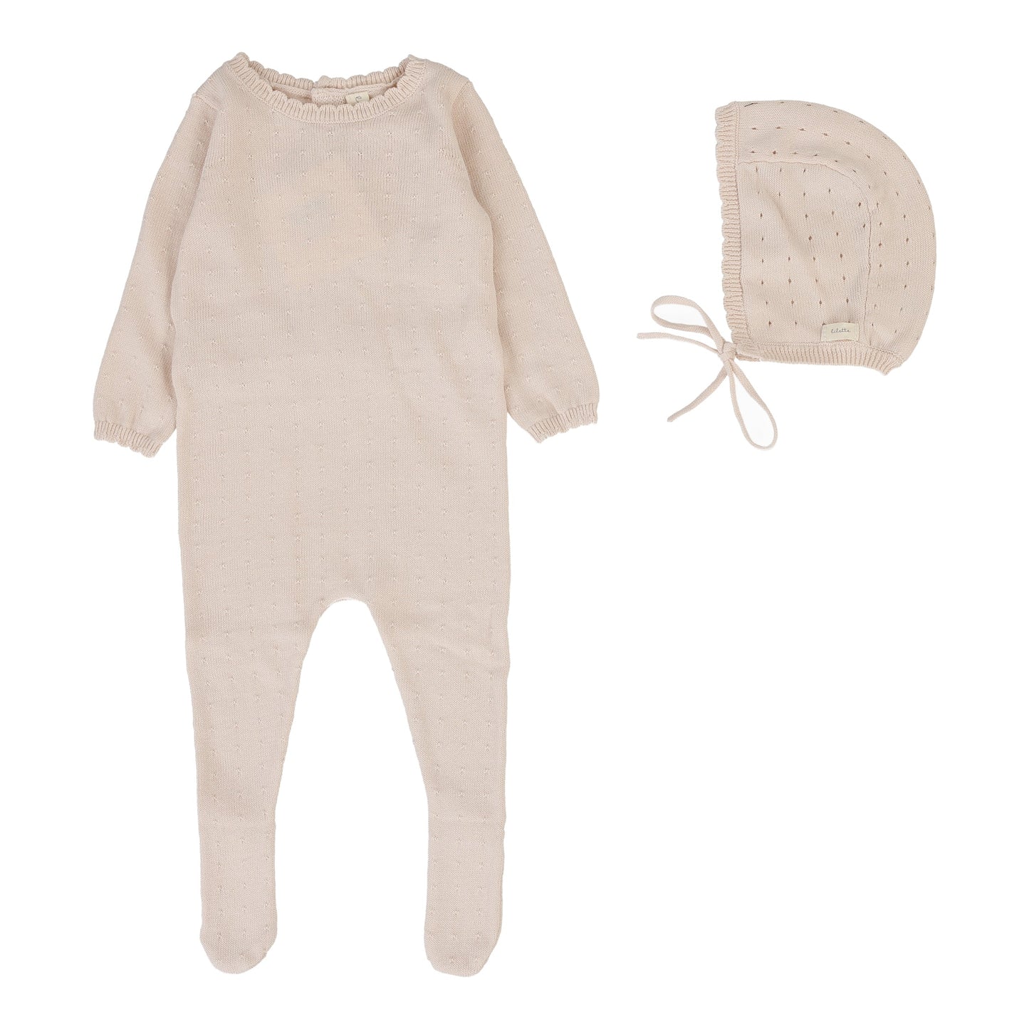 Lilette Dotty Knit Footie Set