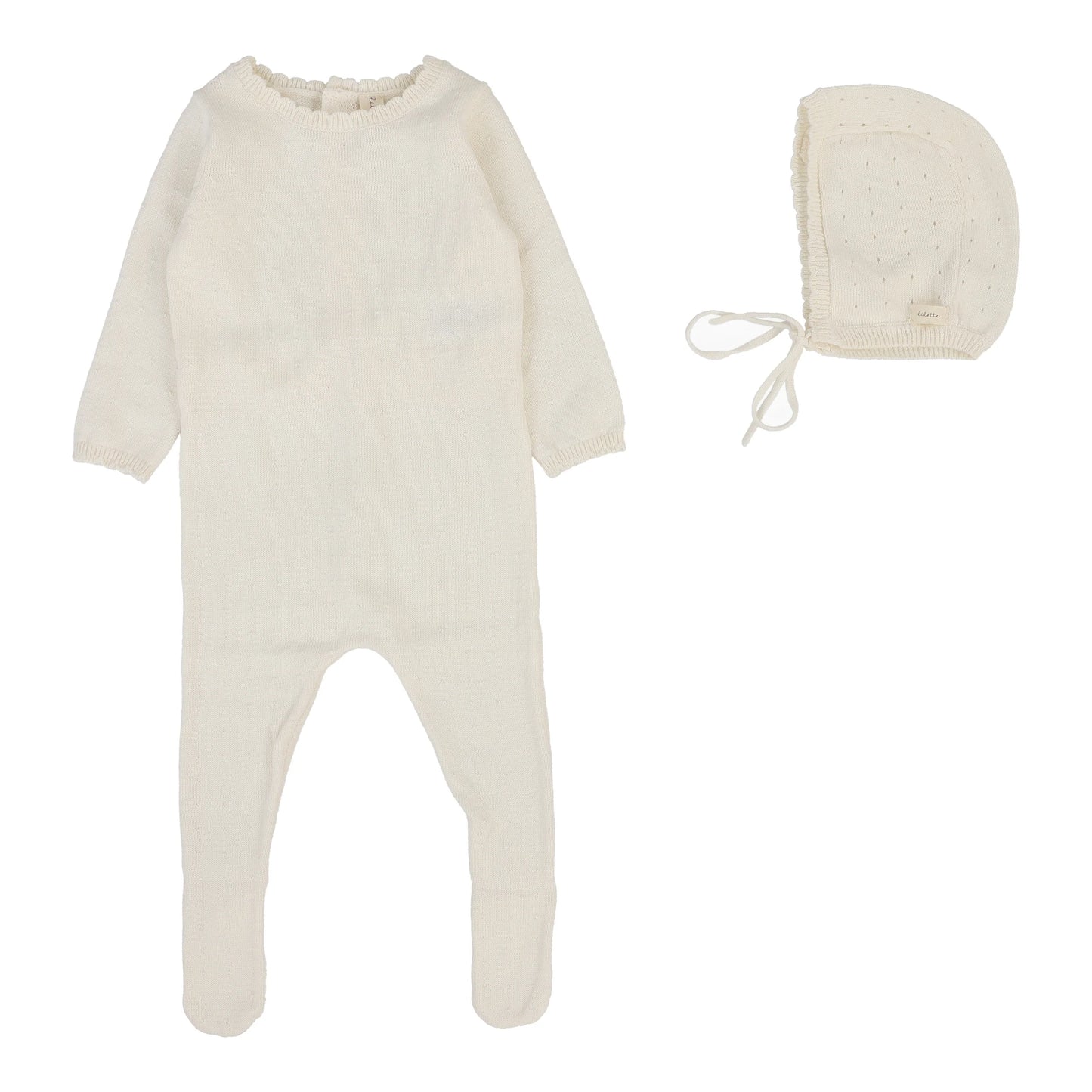 Lilette Dotty Knit Footie Set