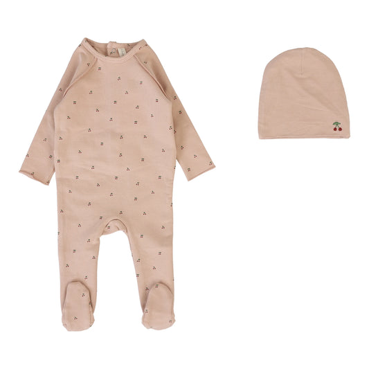 Lilette Cherry Print Footie Set
