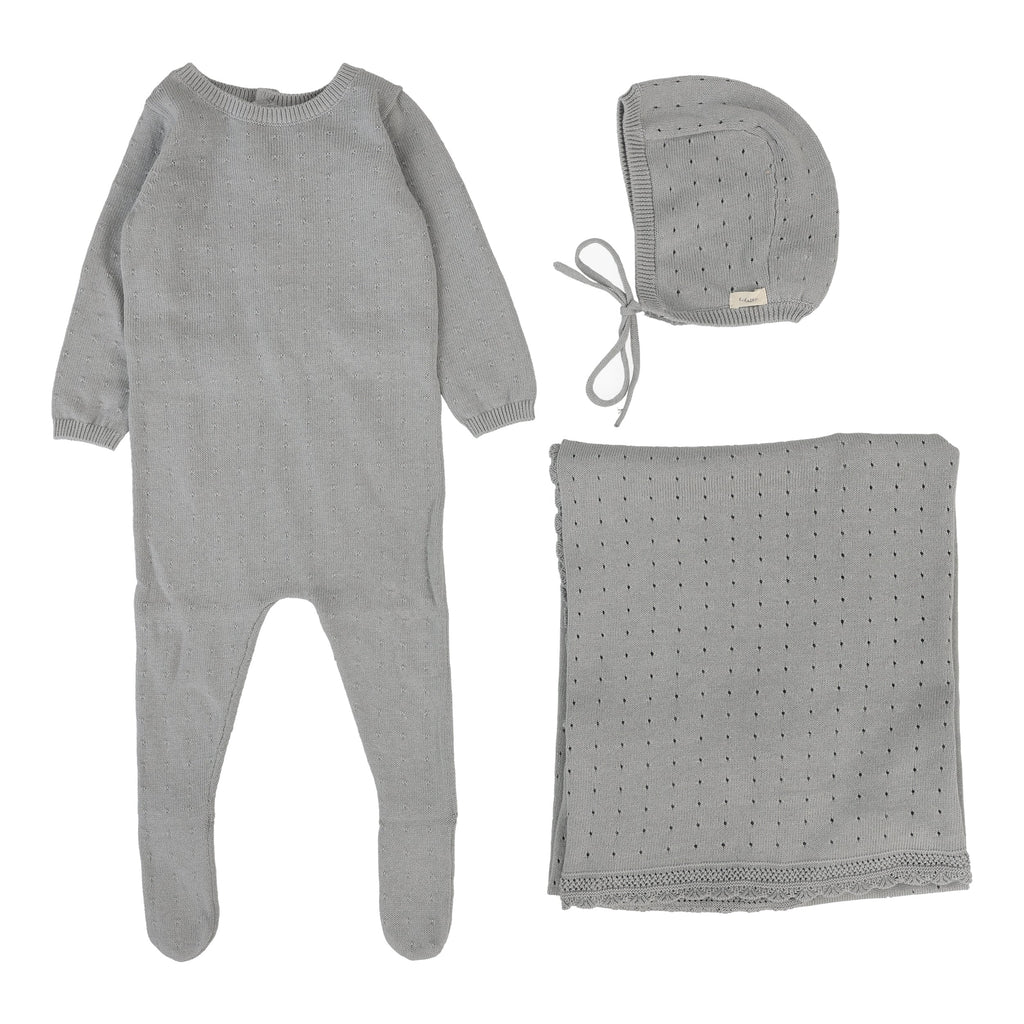 Lilette Dotty Knit Layette Set