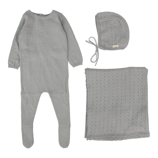Lilette Dotty Knit Layette Set