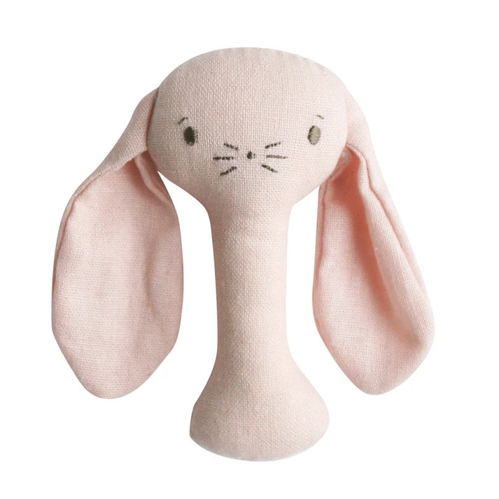 Alimrose Linen Bobby Bunny Stick Rattle
