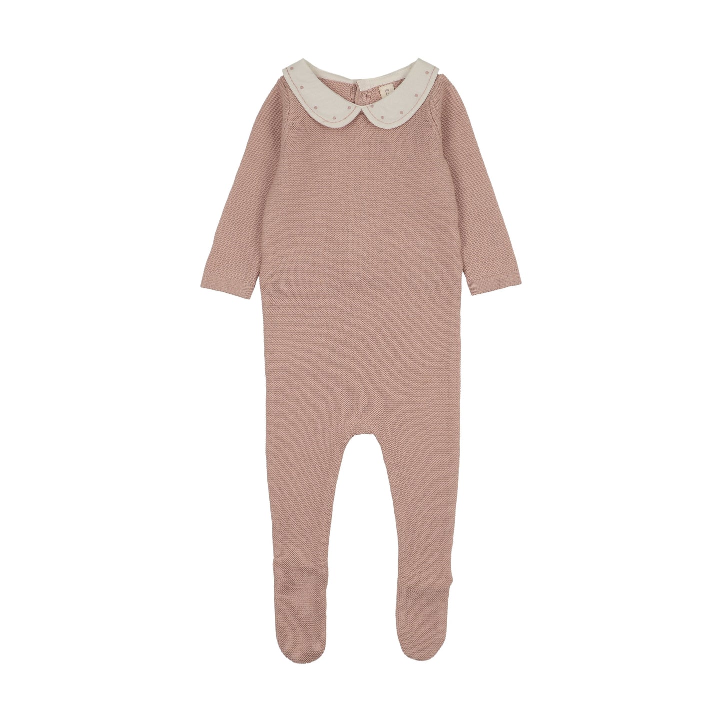 Lilette Embroidered Knit Collar Footie