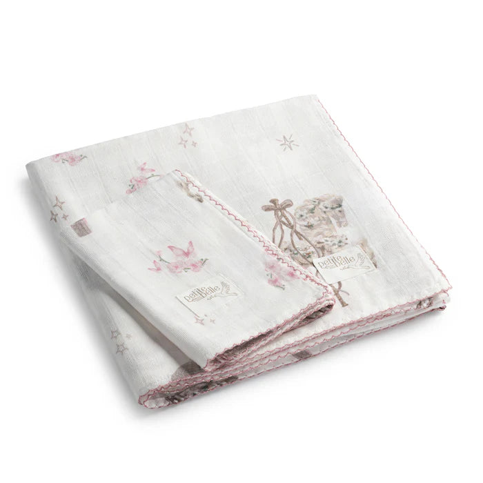 Petit Belle Swaddle Burp Cloth Set