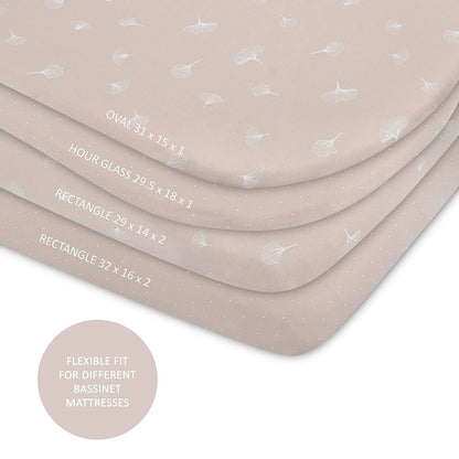 Ely's & Co Gingko Print Cotton Bassinet Sheets (2 pack)