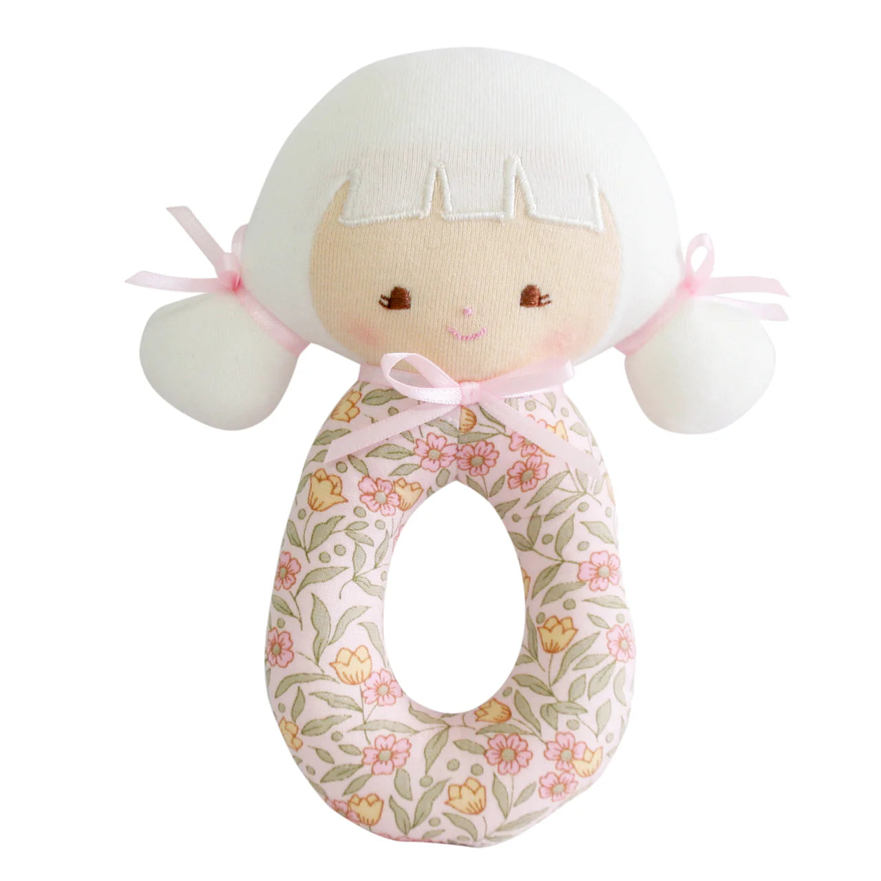 Alimrose Audrey Grab Rattle Blossom Lily Pink