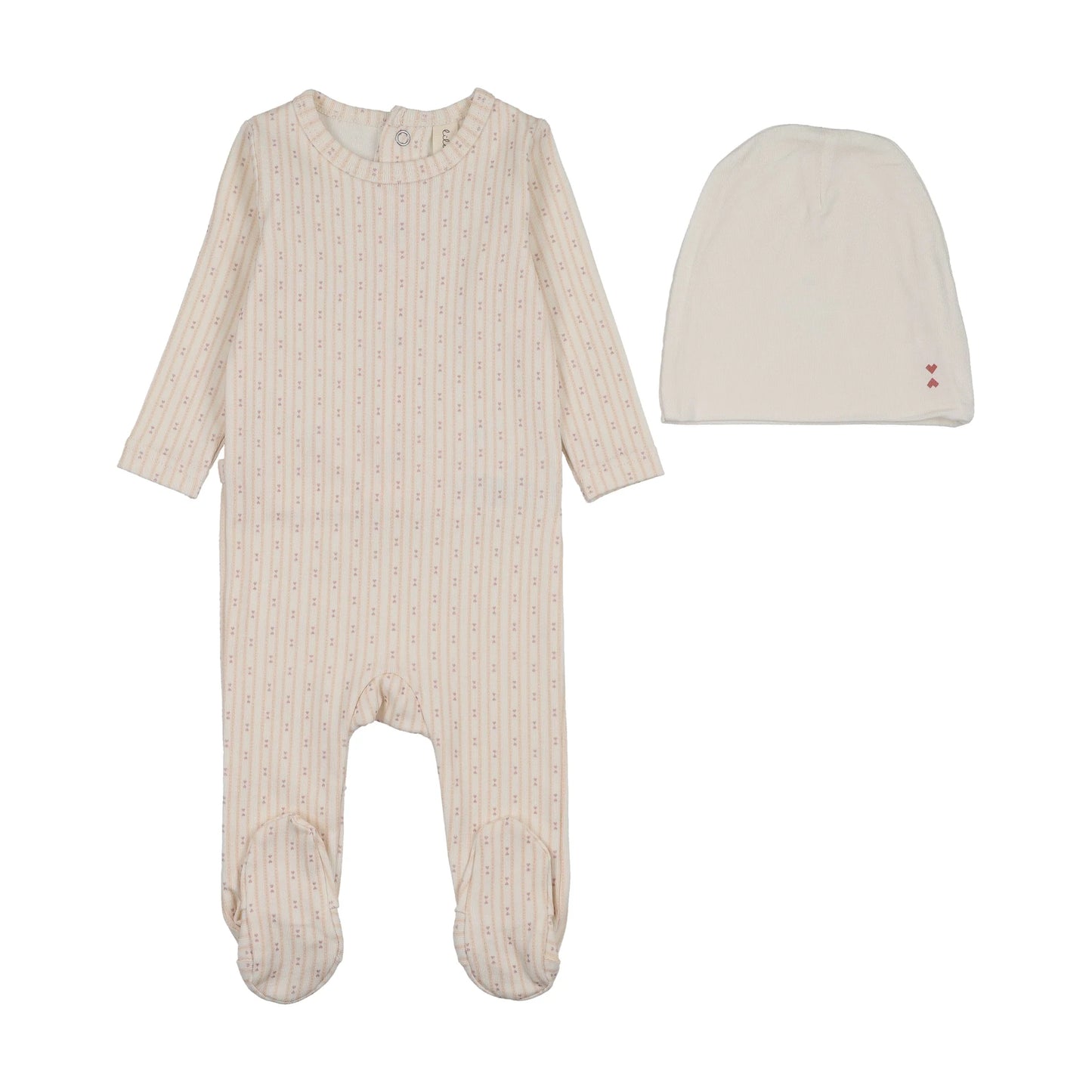 Lilette Gem Stripe Footie Set