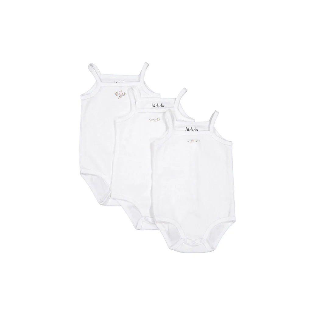 Ladida White Baby Undershirts (Three Pack)